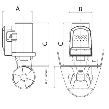 Electric Tunnel Thruster CT-35 gaelixmarineservice.com